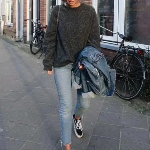 NWT Banana Republic Grey Unisex Sweater size M 100% Cotton Supima - Picture 6 of 6